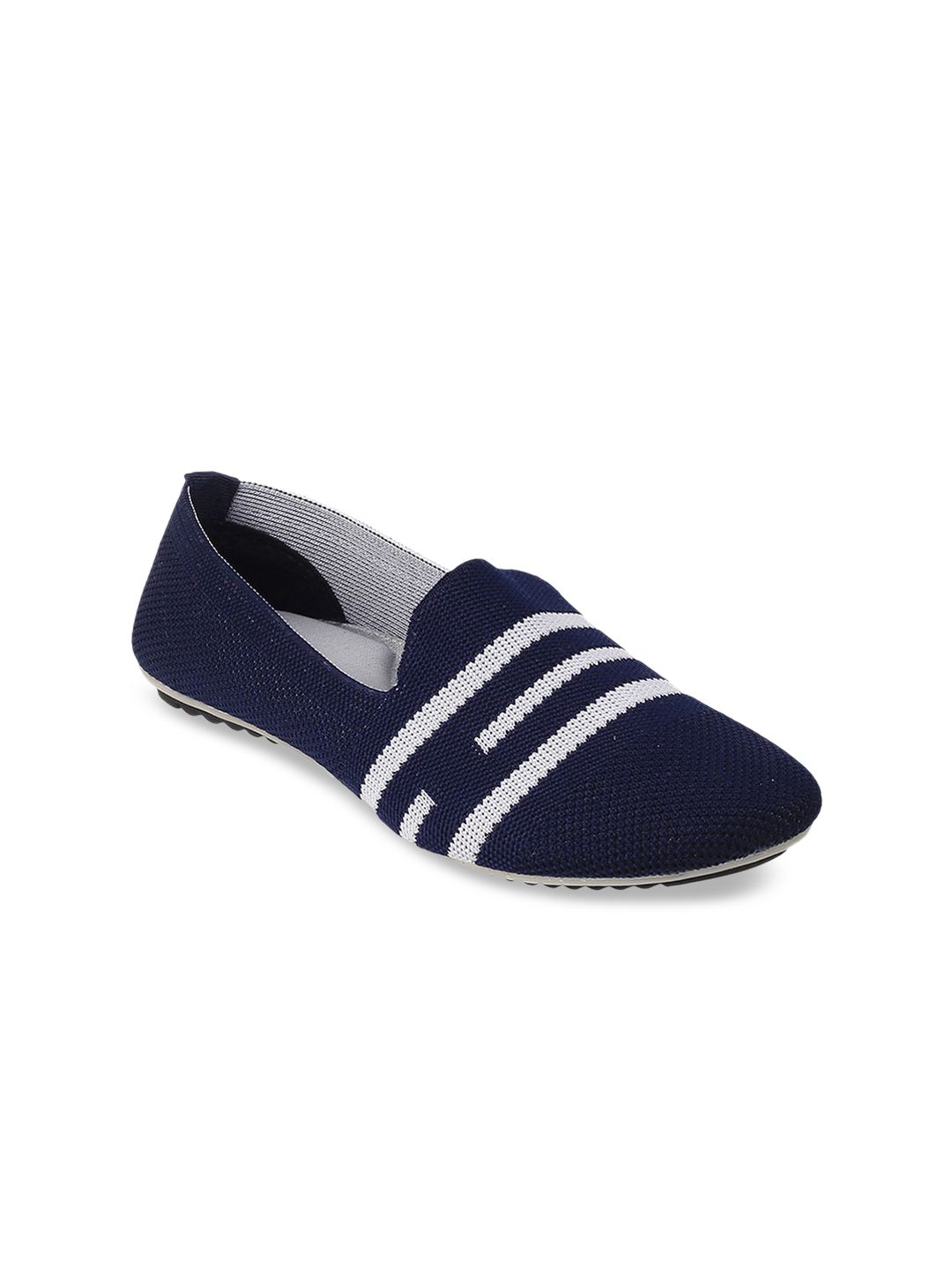 WALKWAY by Metro Women Blue Striped Loafers Price in India