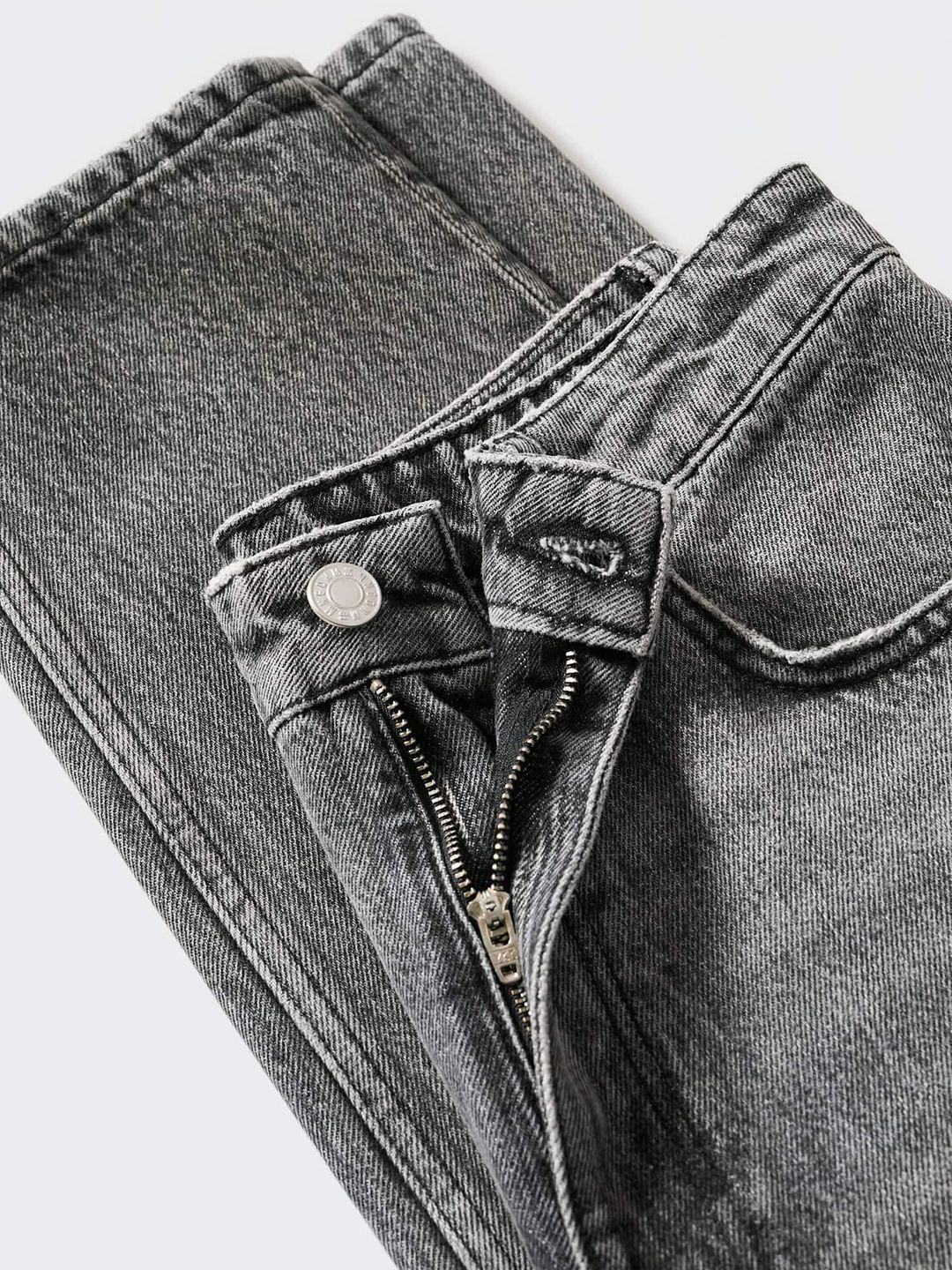 Grey Light Fade High-Rise Sustainable Mom Fit Jeans