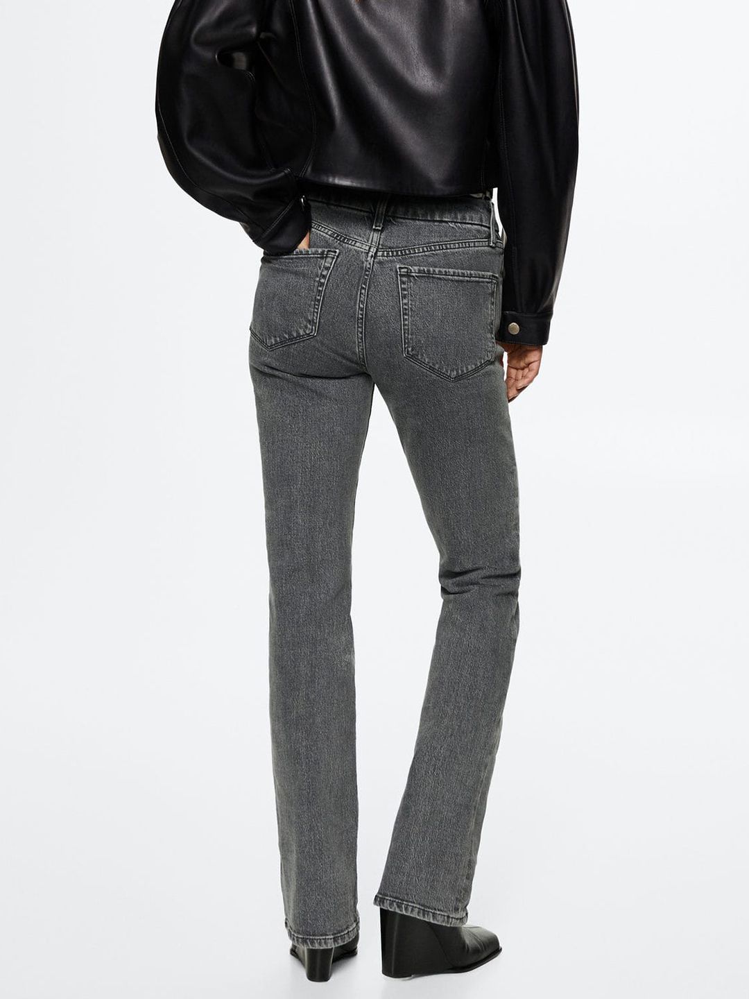 Grey Flared Stretchable Sustainable Jeans