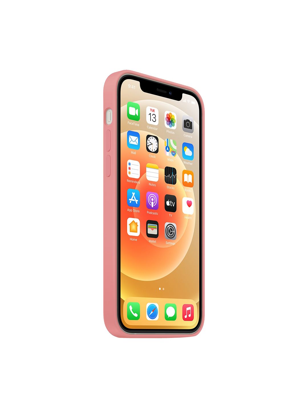 TREEMODA Pink Solid Silicone Apple iPhone 12/12PRO Back Case