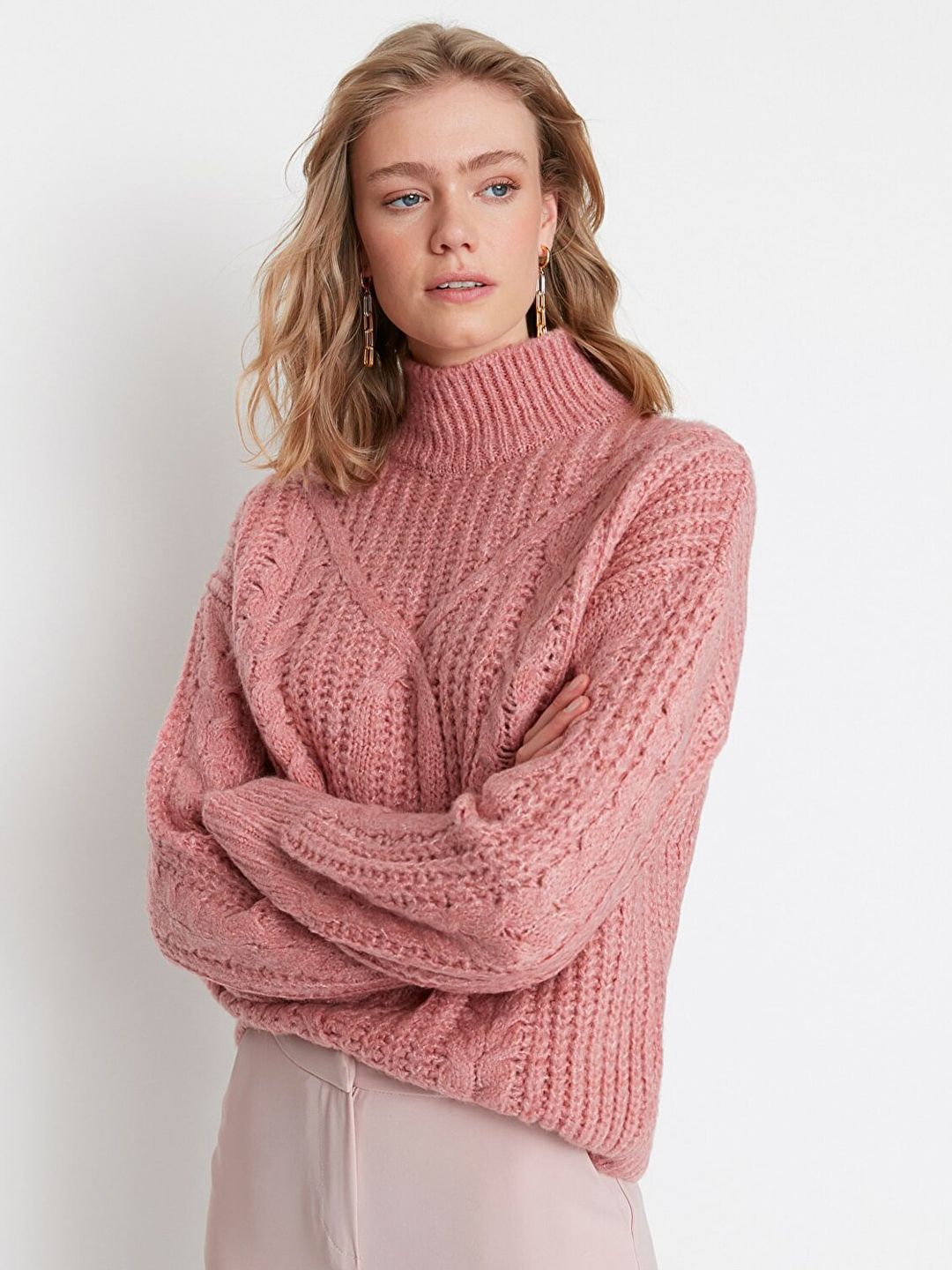 トップス Summer High Neck Knitted Pullover Women's High Neck Sweater Models and Prices - Serianno