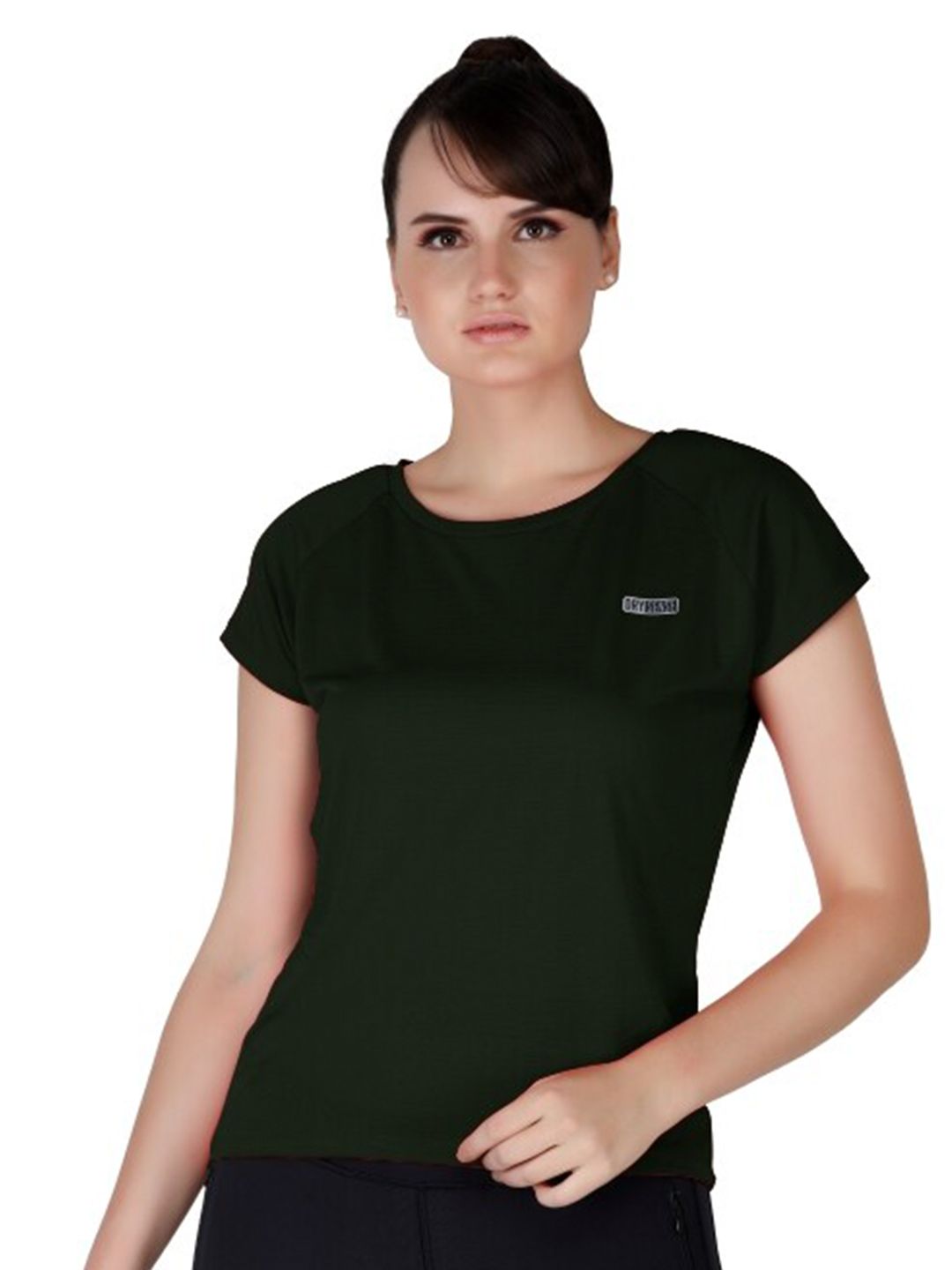 La Aimee Women Olive Green Solid Top Price in India