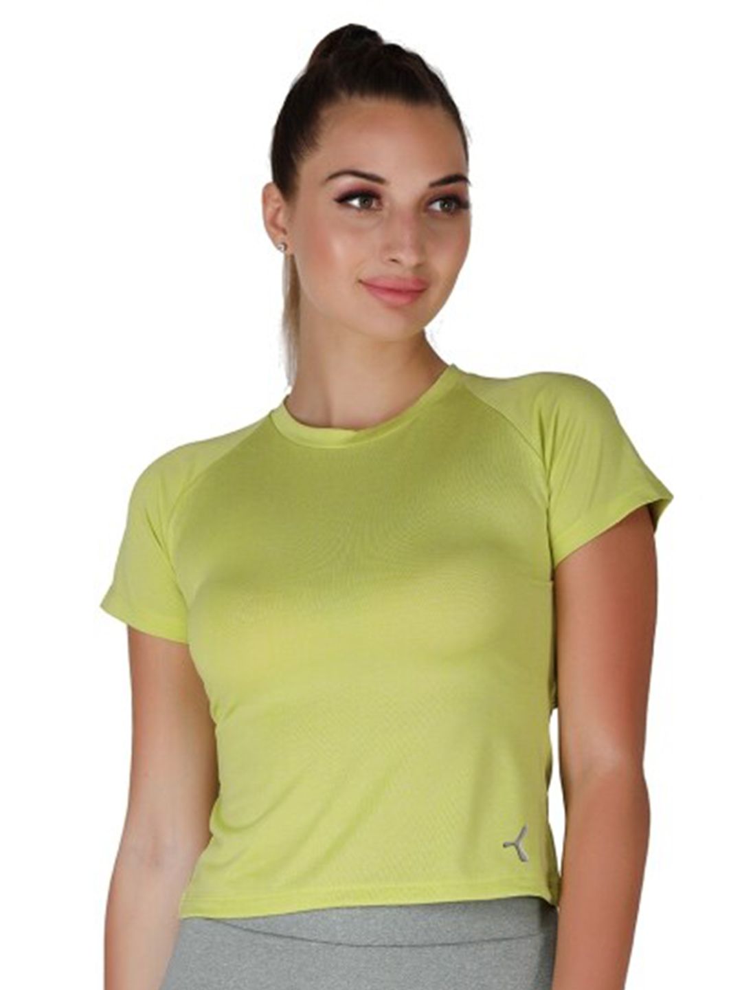 La Aimee Women Yellow Solid Polyester Top Price in India