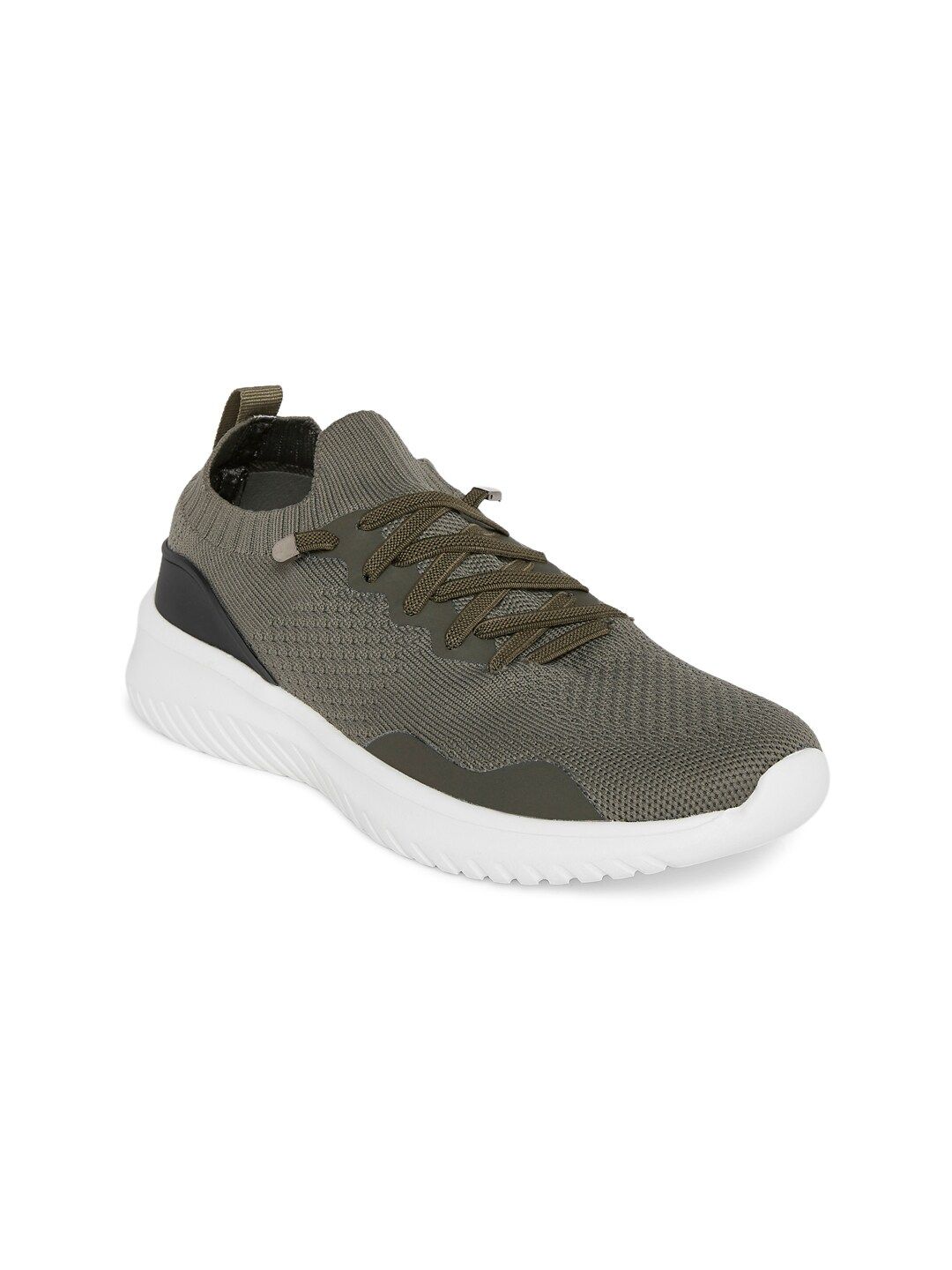 Forever Glam by Pantaloons Women Olive Green Flyknit Running Non-Marking Shoes Price in India