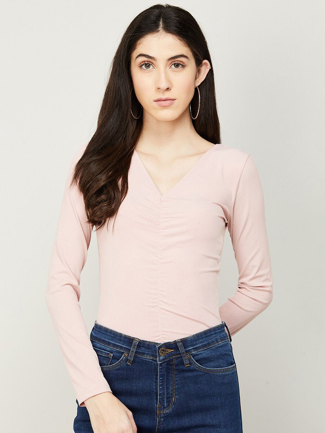 Ginger by Lifestyle Women Pink Casual Top Price in India