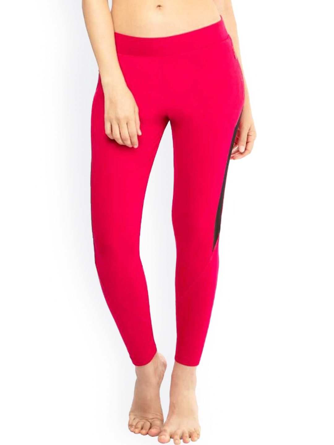 La Aimee Women Fuchsia Buddy Hug Skinny Fit Trousers Price in India