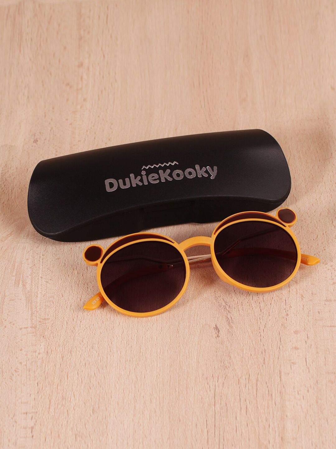 DukieKooky Kids Purple Lens & Orange Round Sunglasses with UV Protected Lens DKSG361H