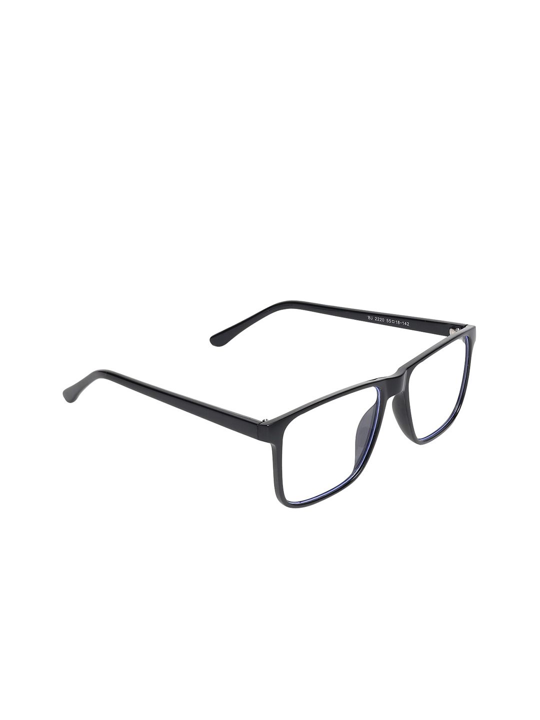 GARTH Clear Lens & Black Rectangle Sunglasses with UV Protected Lens