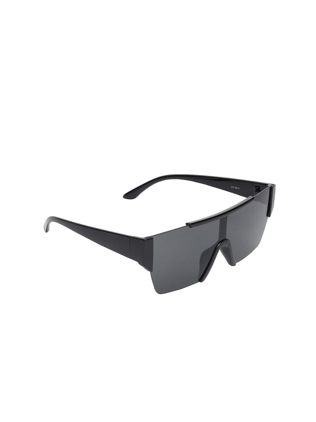 GARTH Unisex Black Lens & Black Square Sunglasses with UV Protected Lens