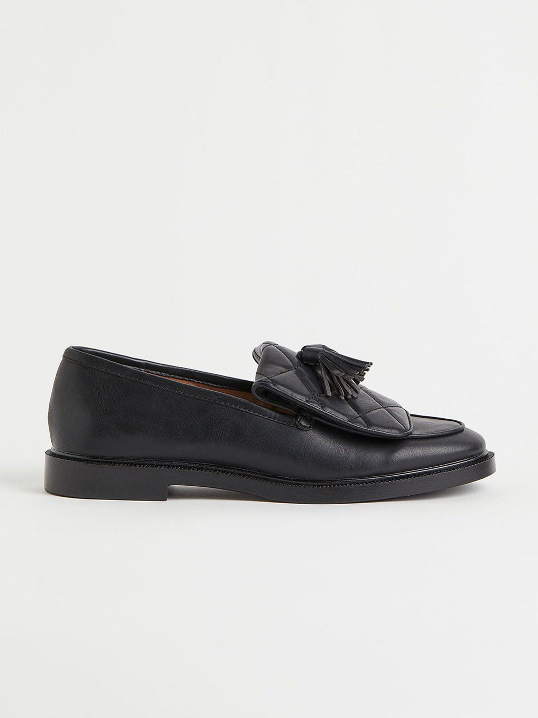 H&M Women Black Tasselled Loafers Price in India