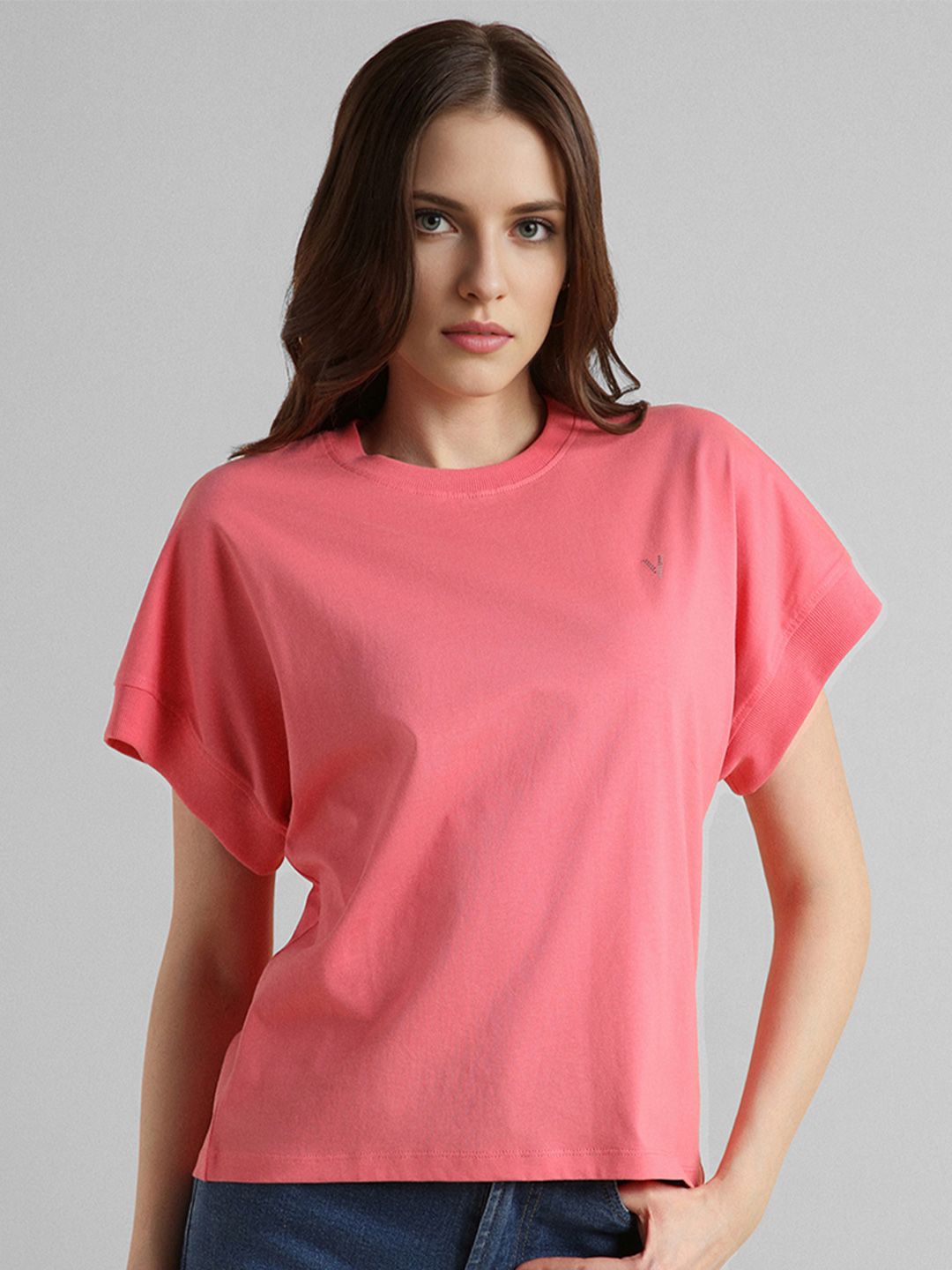 Van Heusen Woman Round Neck Extended Sleeves T-shirt