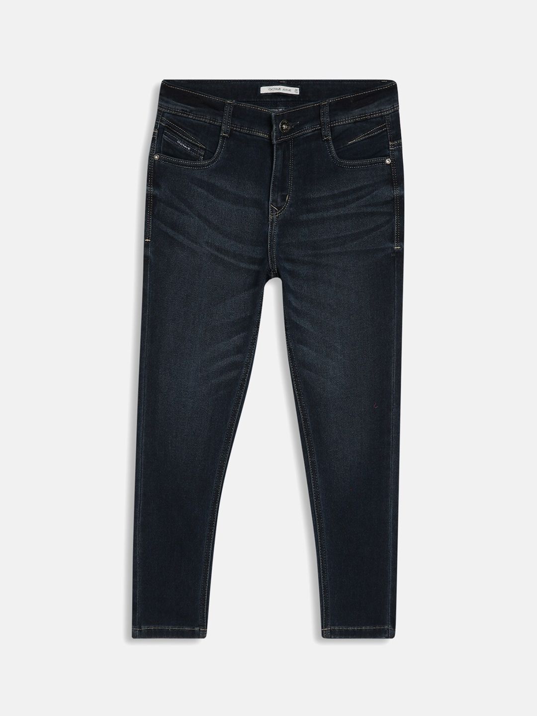Octave Boys Blue Light Fade Mid-Rise Cotton Jeans