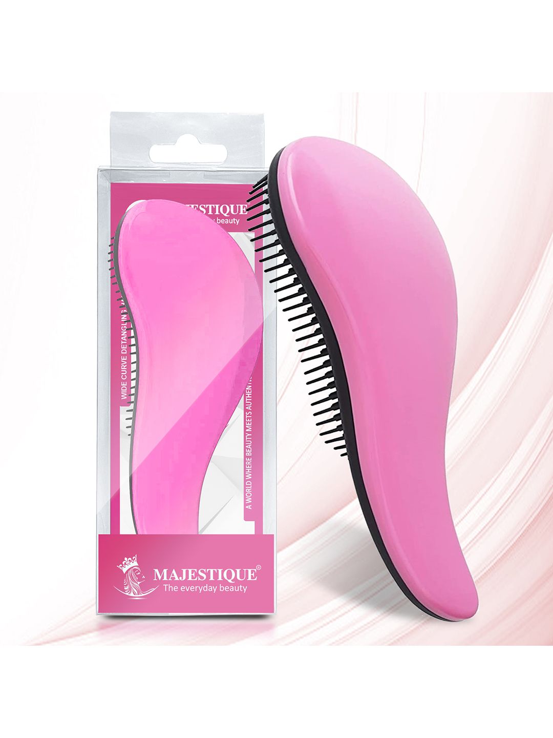 MAJESTIQUE Bead-Less Bristles Detangling Hair Brush