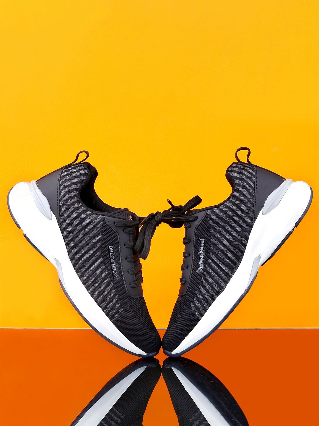 bacca bucci Nimbus Max Black Mesh Walking Shoes