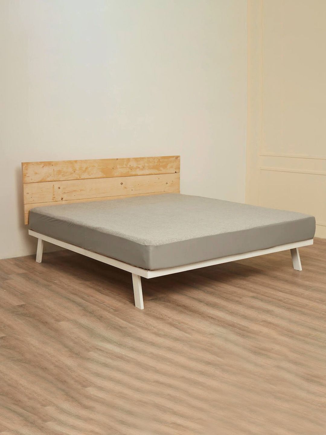 wakefit wakefit Grey Solid Cotton King Waterproof Mattress Protector
