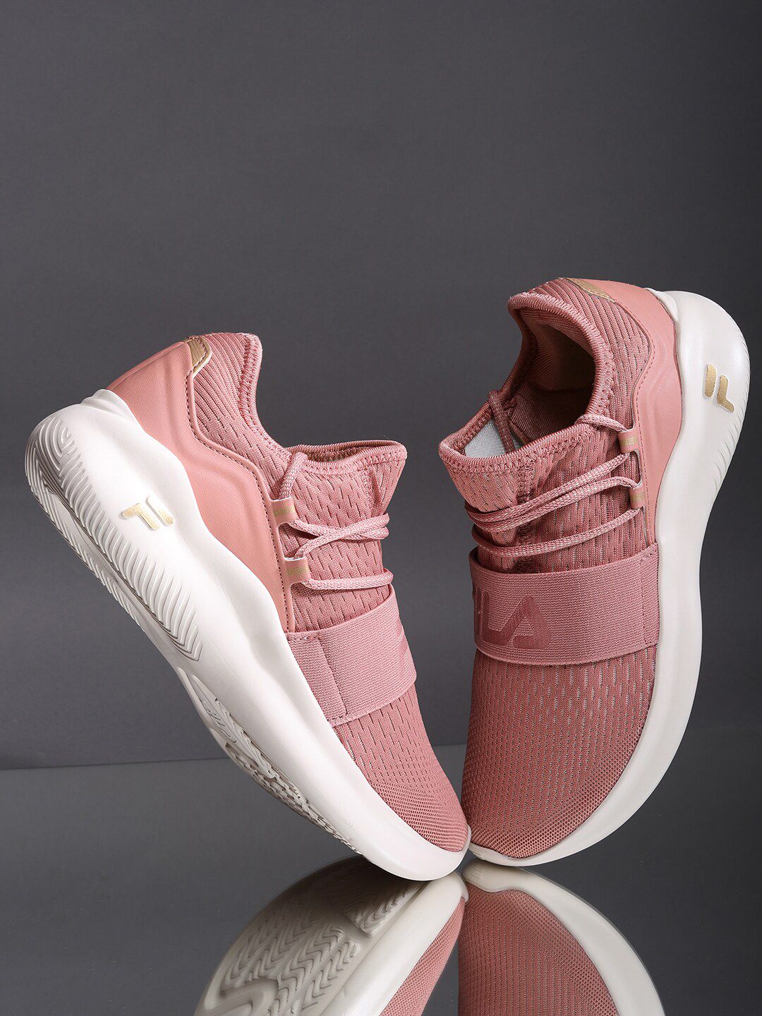 FILA Women Pink Mesh Running Non-Marking Shoes Price in India