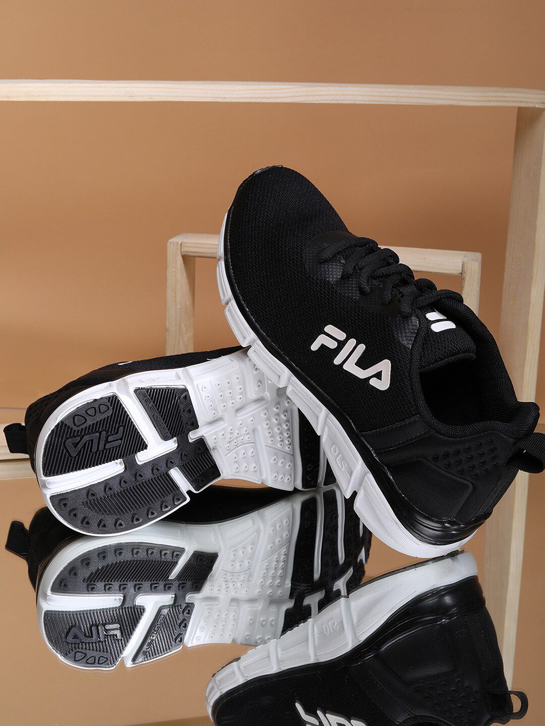 FILA Women Black Running Non-Marking Shoes Price in India