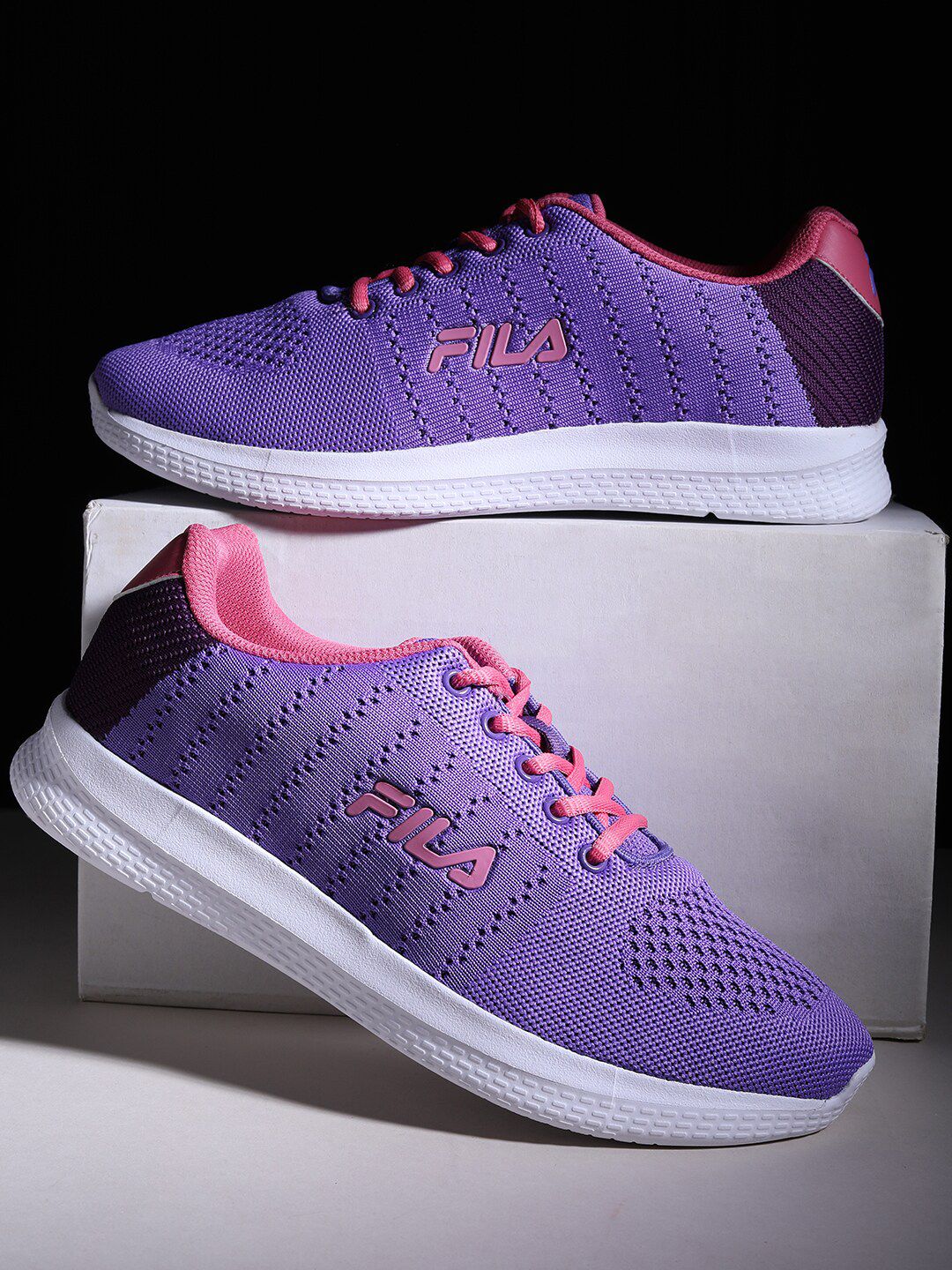 FILA Women Purple Running Non-Marking Shoes Price in India