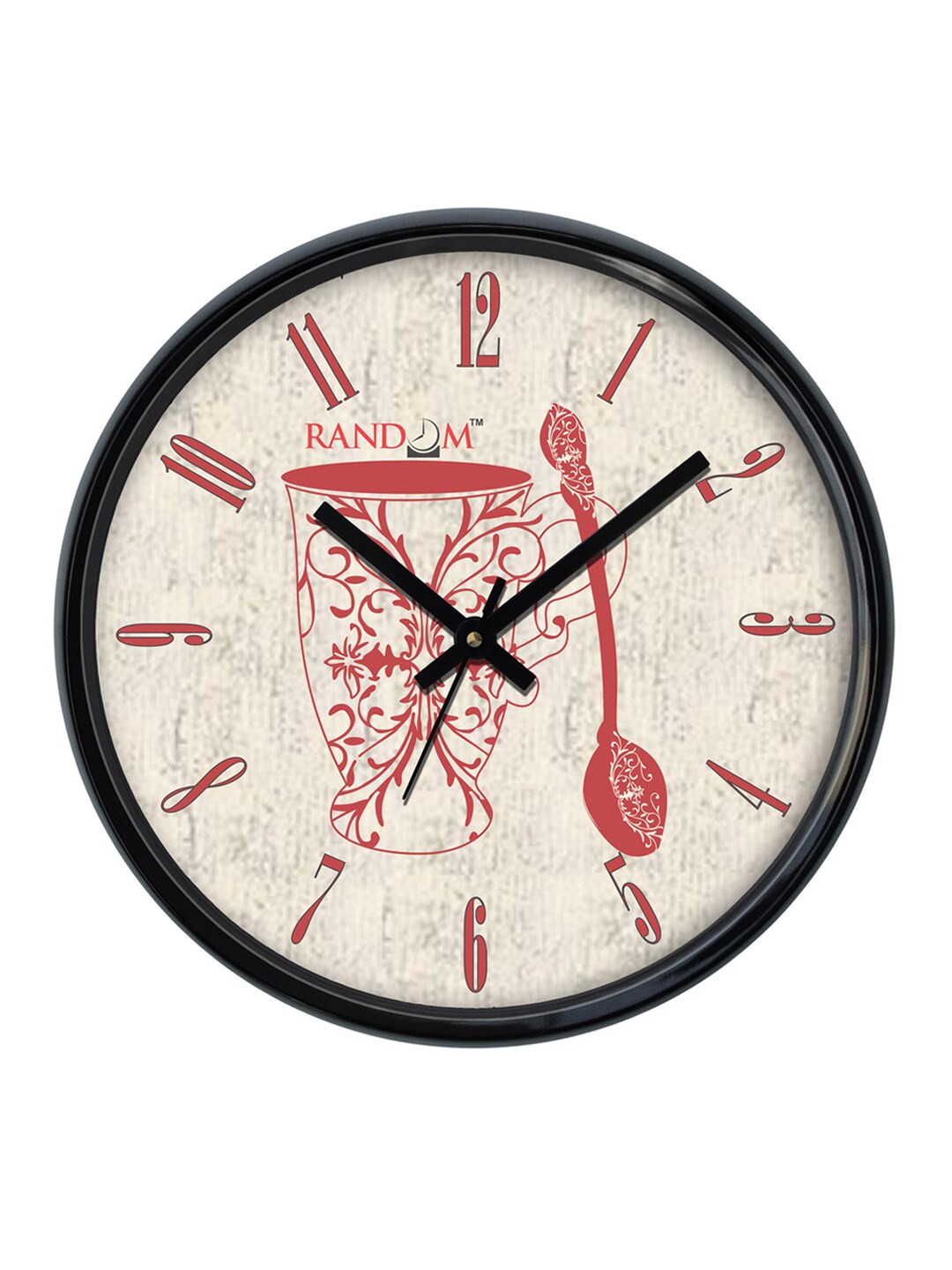 RANDOM Beige Dial Round Analogue Plastic Wall Clock Price in India