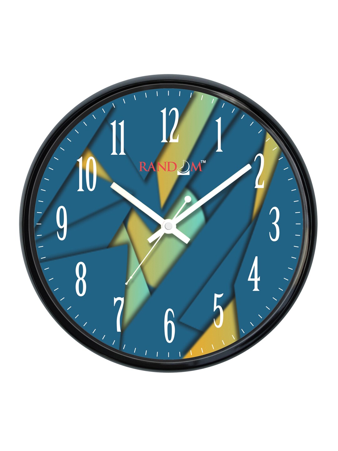 RANDOM Teal Round Printed Analogue Wall Clock Price in India