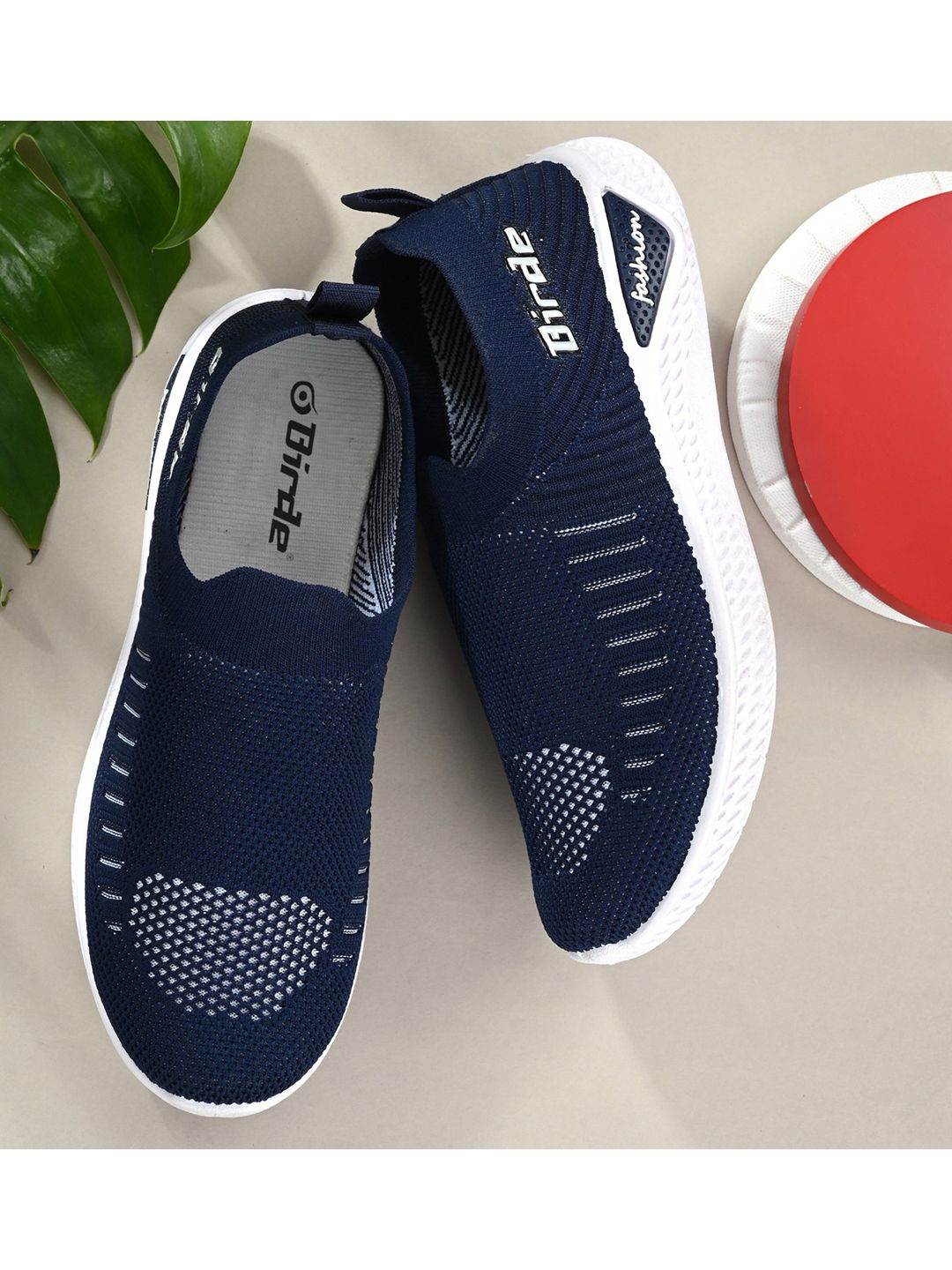 BIRDE Women Navy Blue Non-Marking Slip-On Walking Shoes Price in India