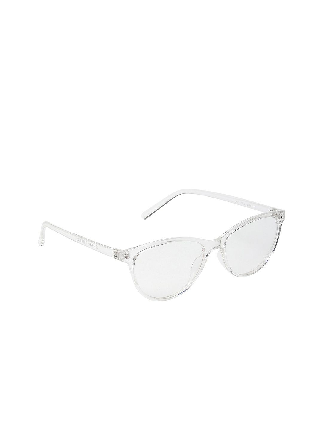 GARTH Unisex Clear Lens & White Cateye Sunglasses With UV Protected Lens