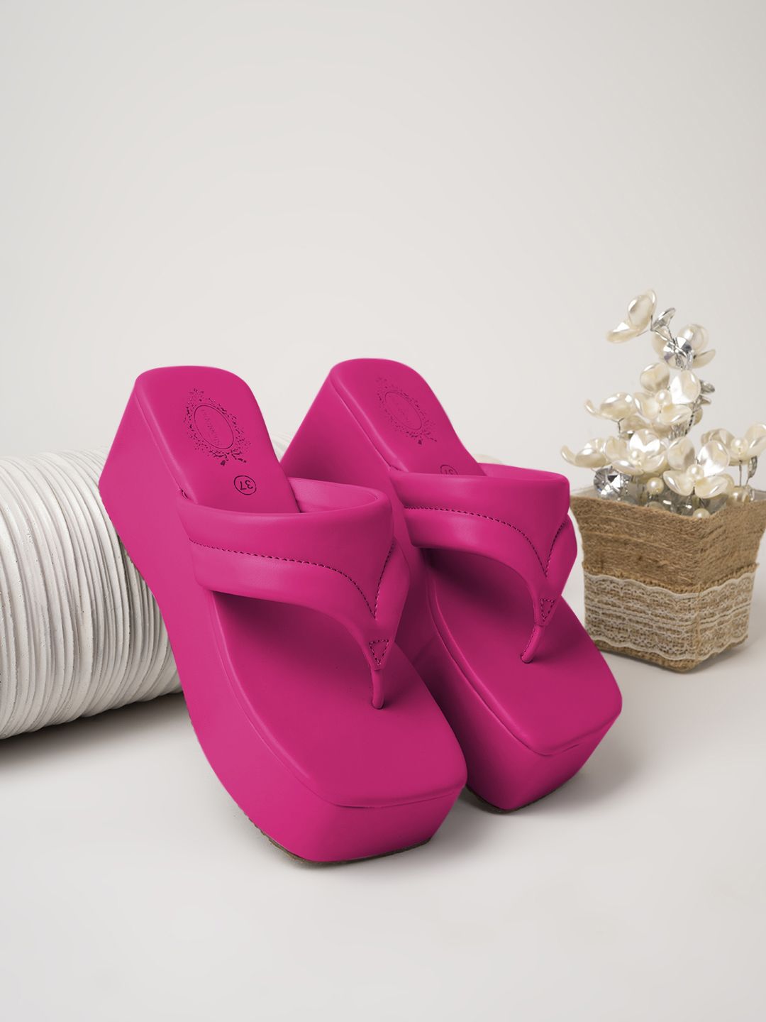 Shoetopia Pink Block Heels