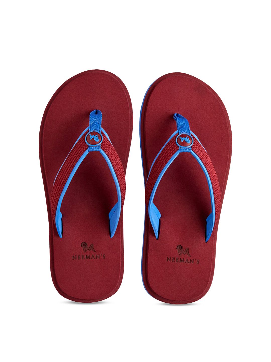 NEEMANS Unisex Red Rubber Thong Flip-Flops