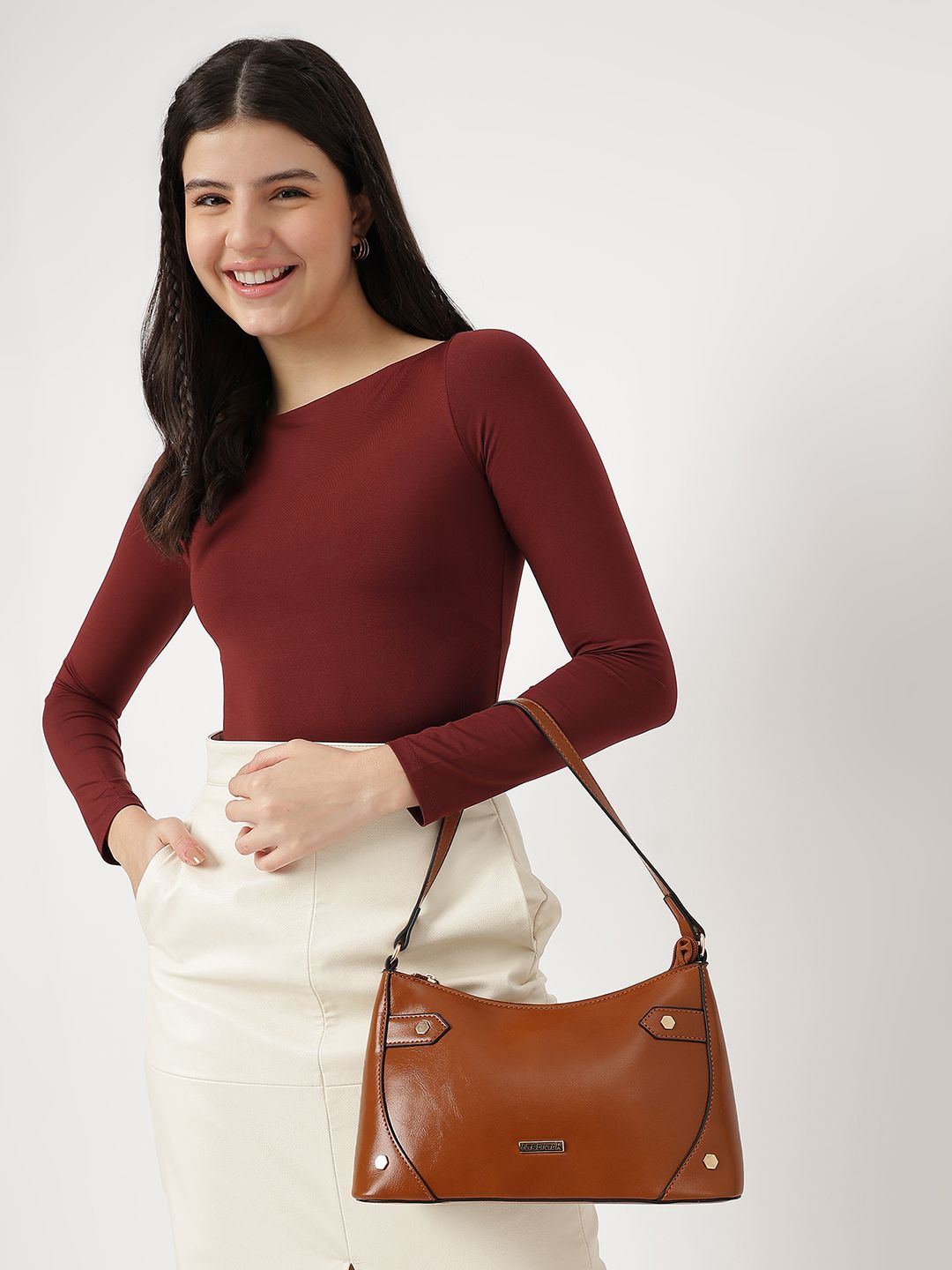 STUDS PU LEATHER 2WAY SHOULDER BAG 3364B Buy Women