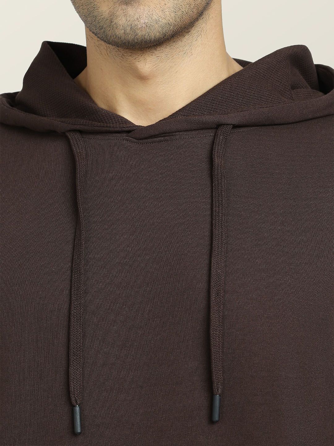 Buy XYXX Men Brown Cruze French Terry Cotton Hoodie - Sweatshirts