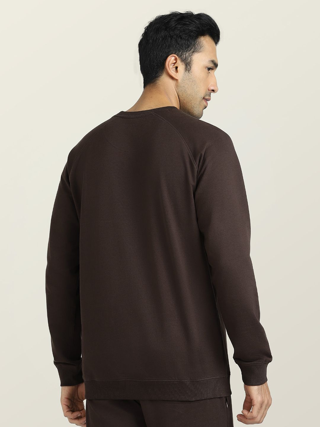Buy XYXX Men Brown Solid Cruze French Terry Cotton Black