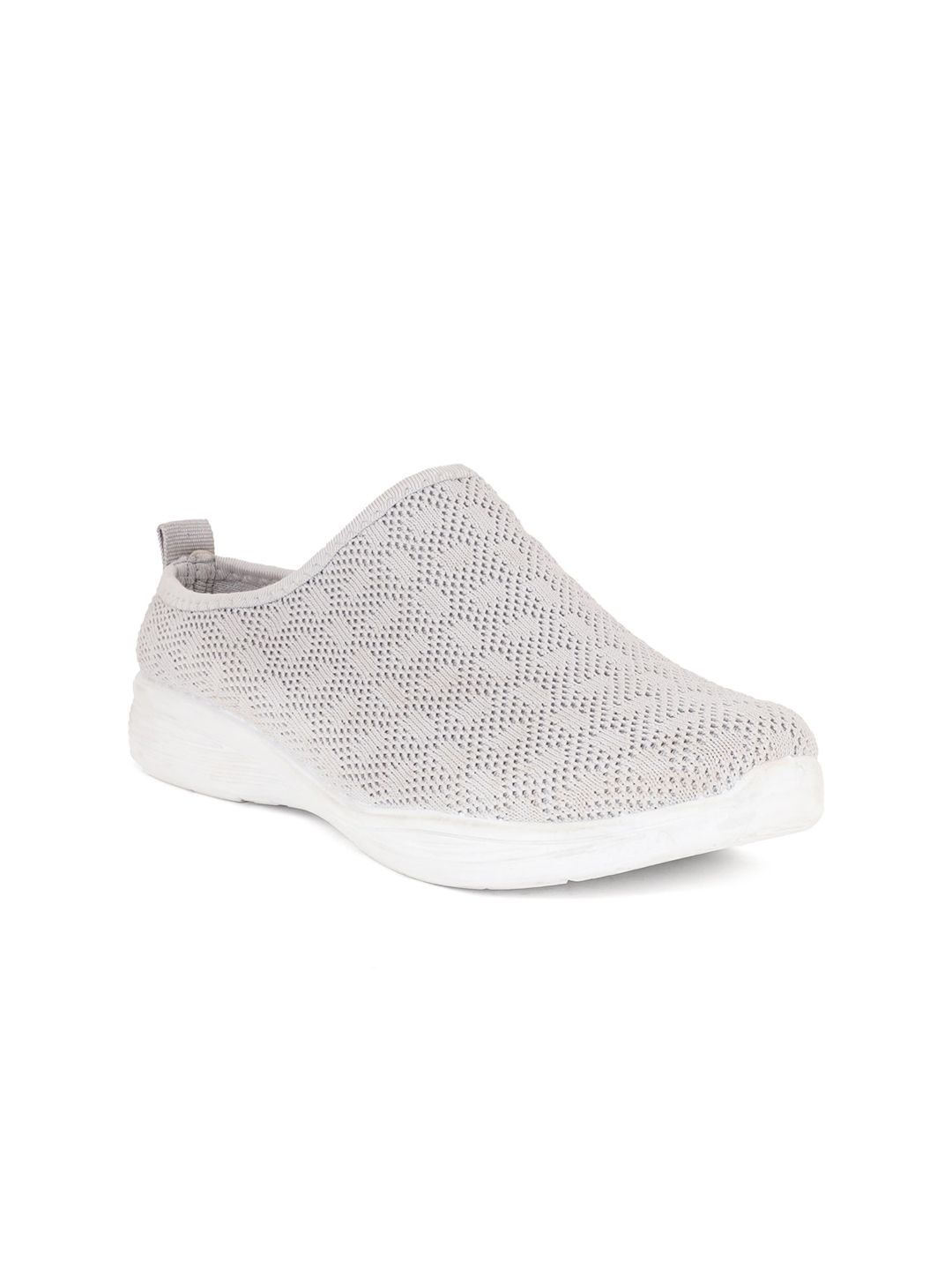 Carlton London sports Women Grey Woven Design Slip-On Sneakers Price in India