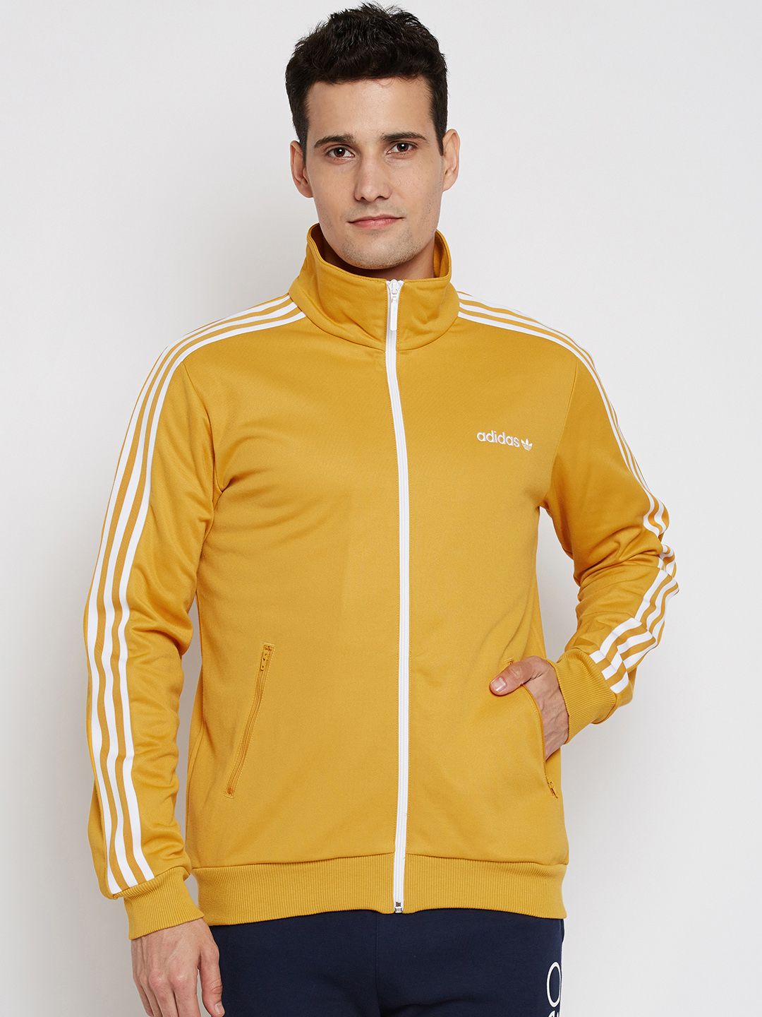 Buy ADIDAS Originals Men Mustard Yellow Beckenbauer Track Jacket Buy ADIDAS Originals Men Mustard Yellow Beckenbauer Track Jacket
