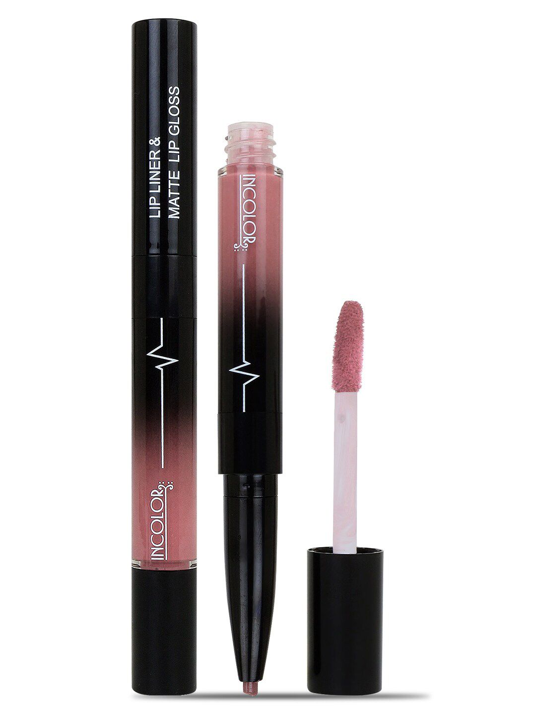 INCOLOR  2 in 1 Lip Liner & Matte Lip Gloss 4ml Nude 04