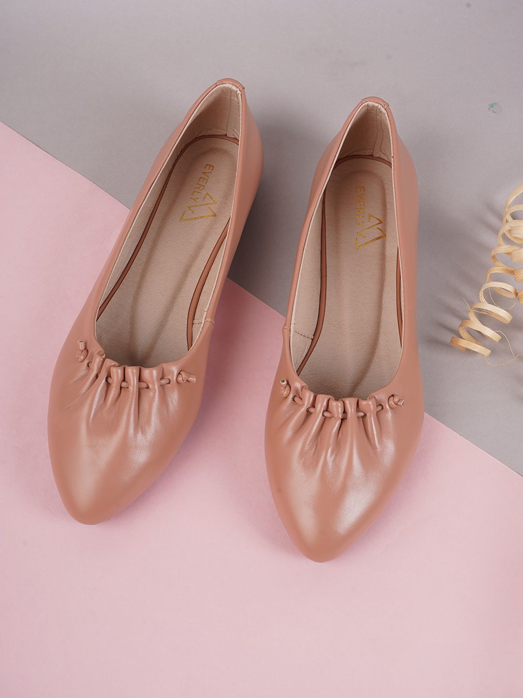 EVERLY Women Pink Ballerinas with Tassels Flats