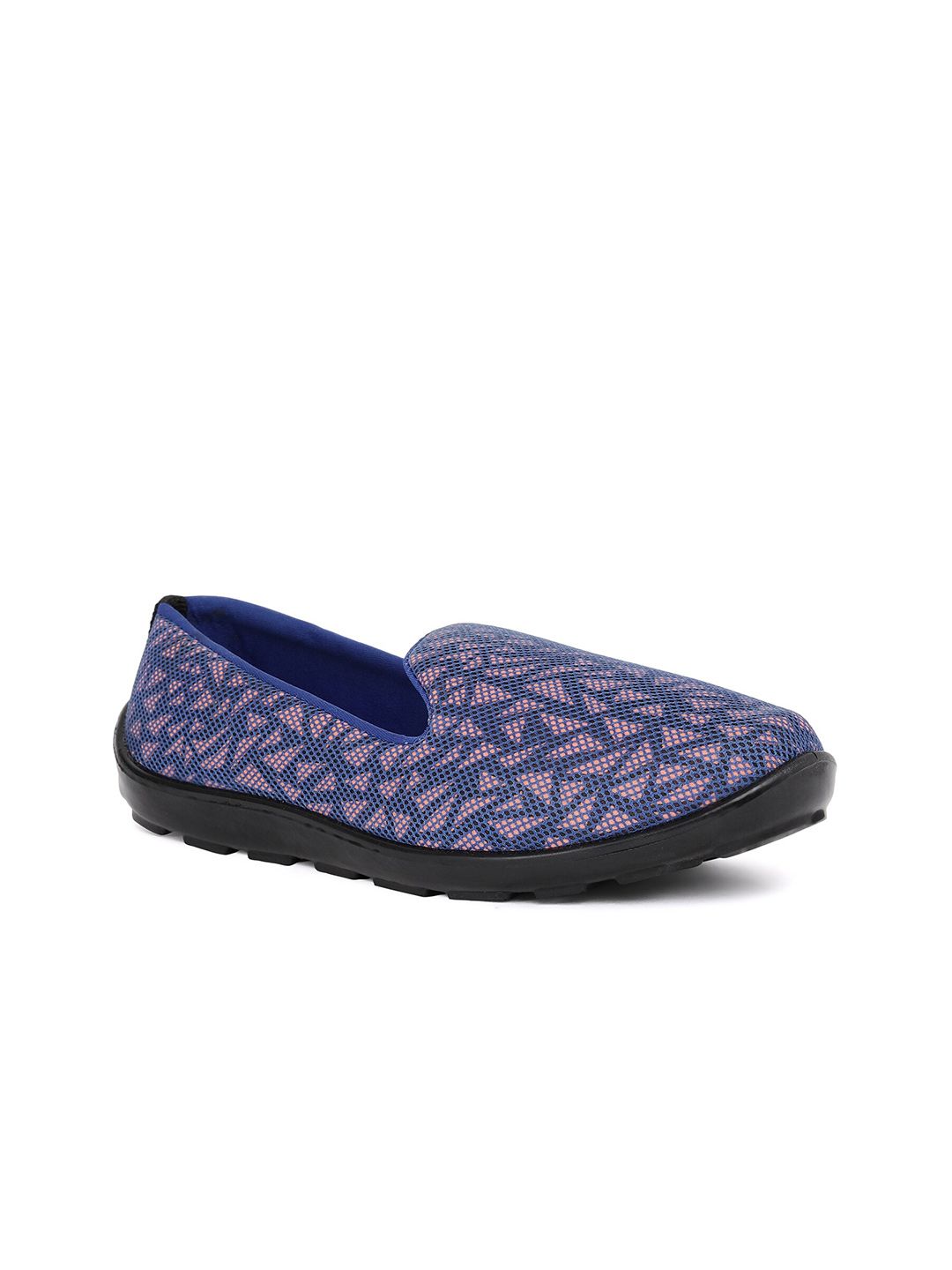 Paragon Women Blue Printed Loafers Price in India