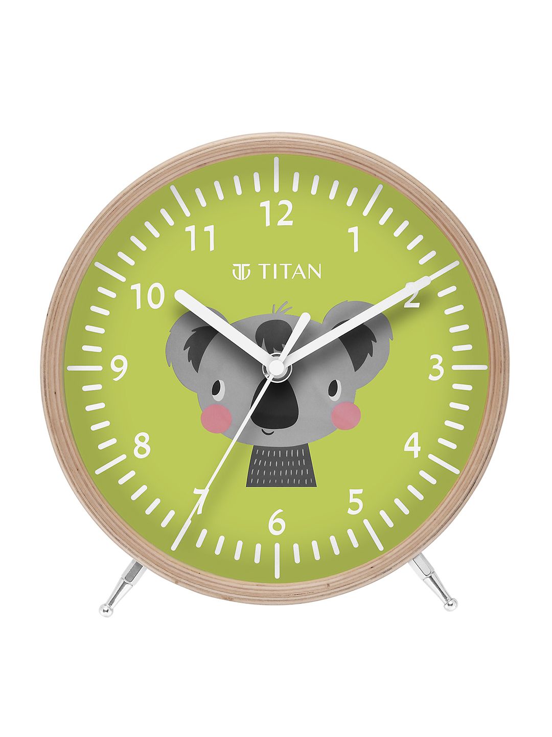 Titan Green & Brown Printed Contemporary Wall Clock T0004WA01