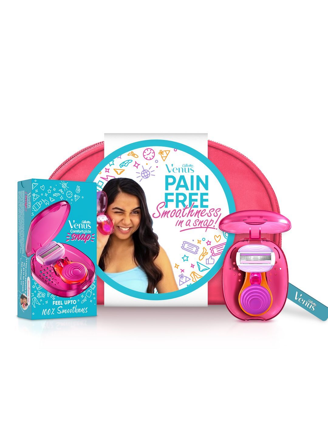 Gillette Venus Snap Extra Smooth Razor with A Beauty Pouch