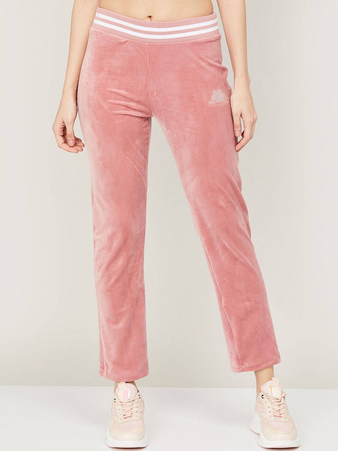 Kappa Women Peach-Coloured Cotton Trousers Price in India