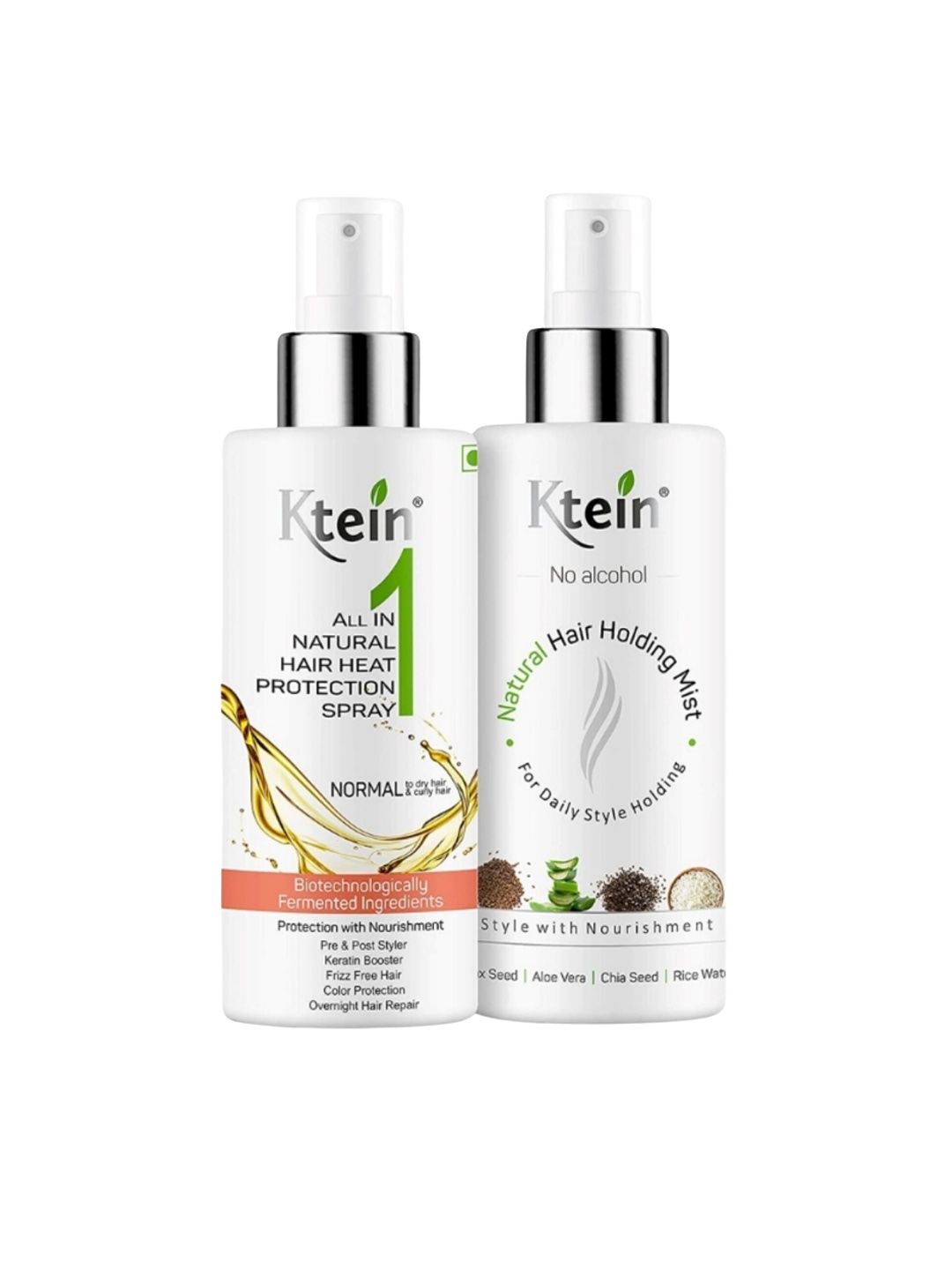 Ktein Natural All In 1 Heat Protection Spray & Ktein Hair Holding Spray 200ml