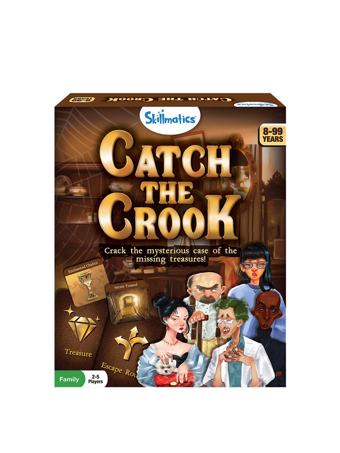 Skillmatics Kids Brown & Gold-Colored Catch The Crook Card Games