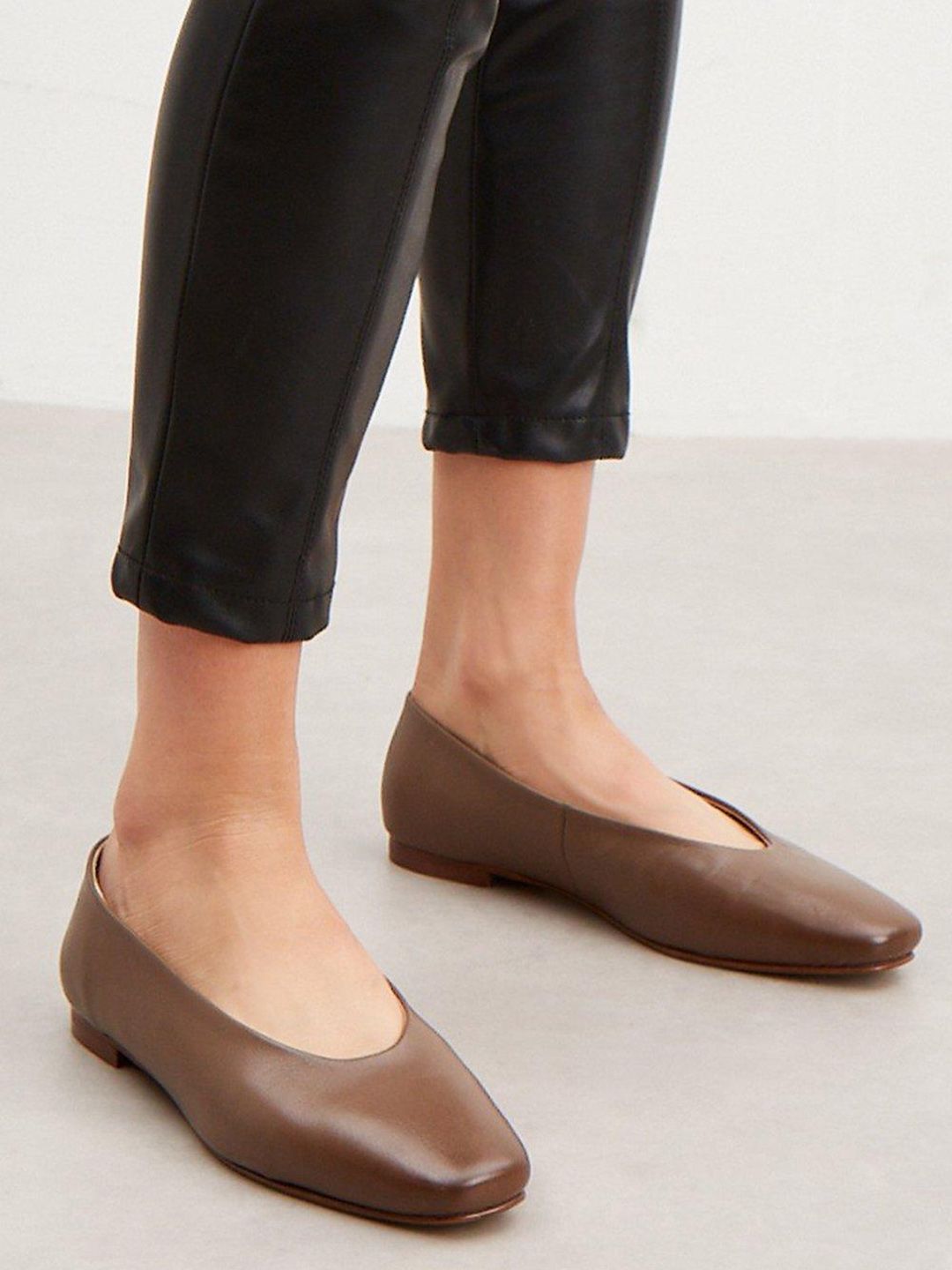 DOROTHY PERKINS Women Brown Wide Fit Ballerinas