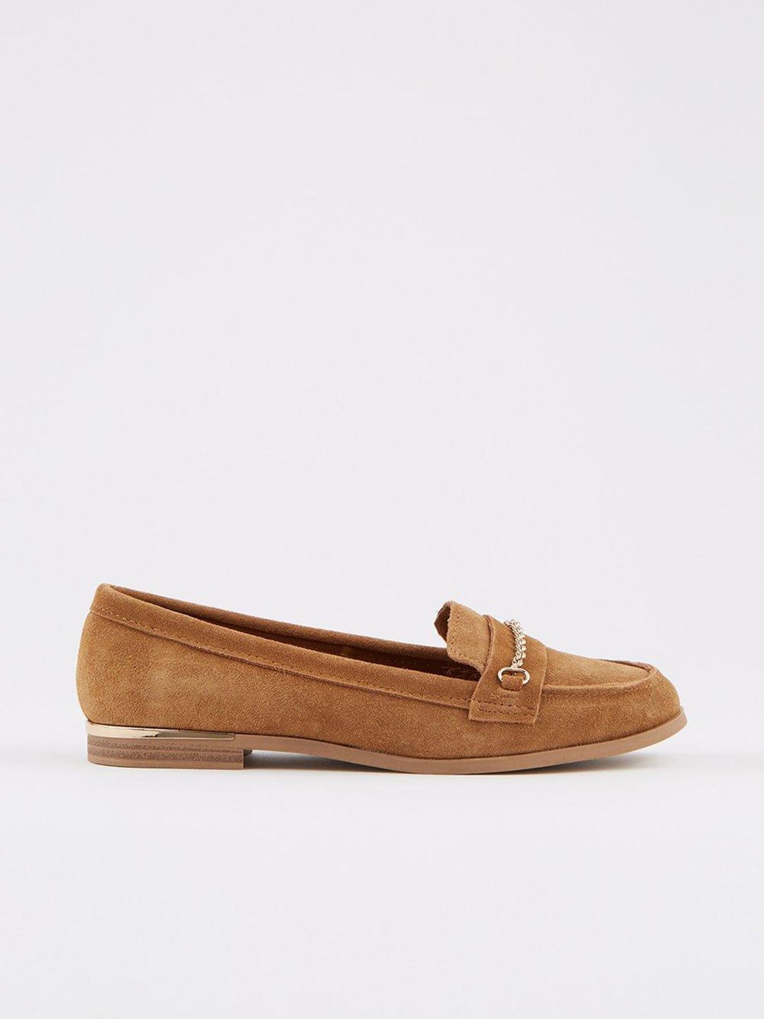 DOROTHY PERKINS Women Tan Leather Loafers Price in India