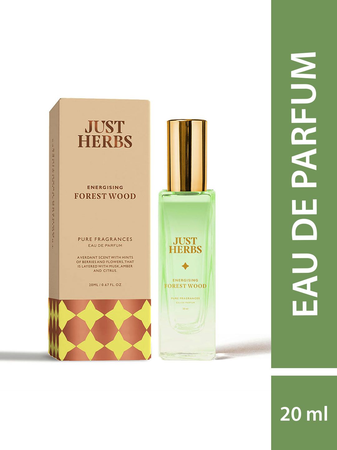 Just Herbs Energizing Forest Wood Longwearing Eau De Parfum - 20 ml