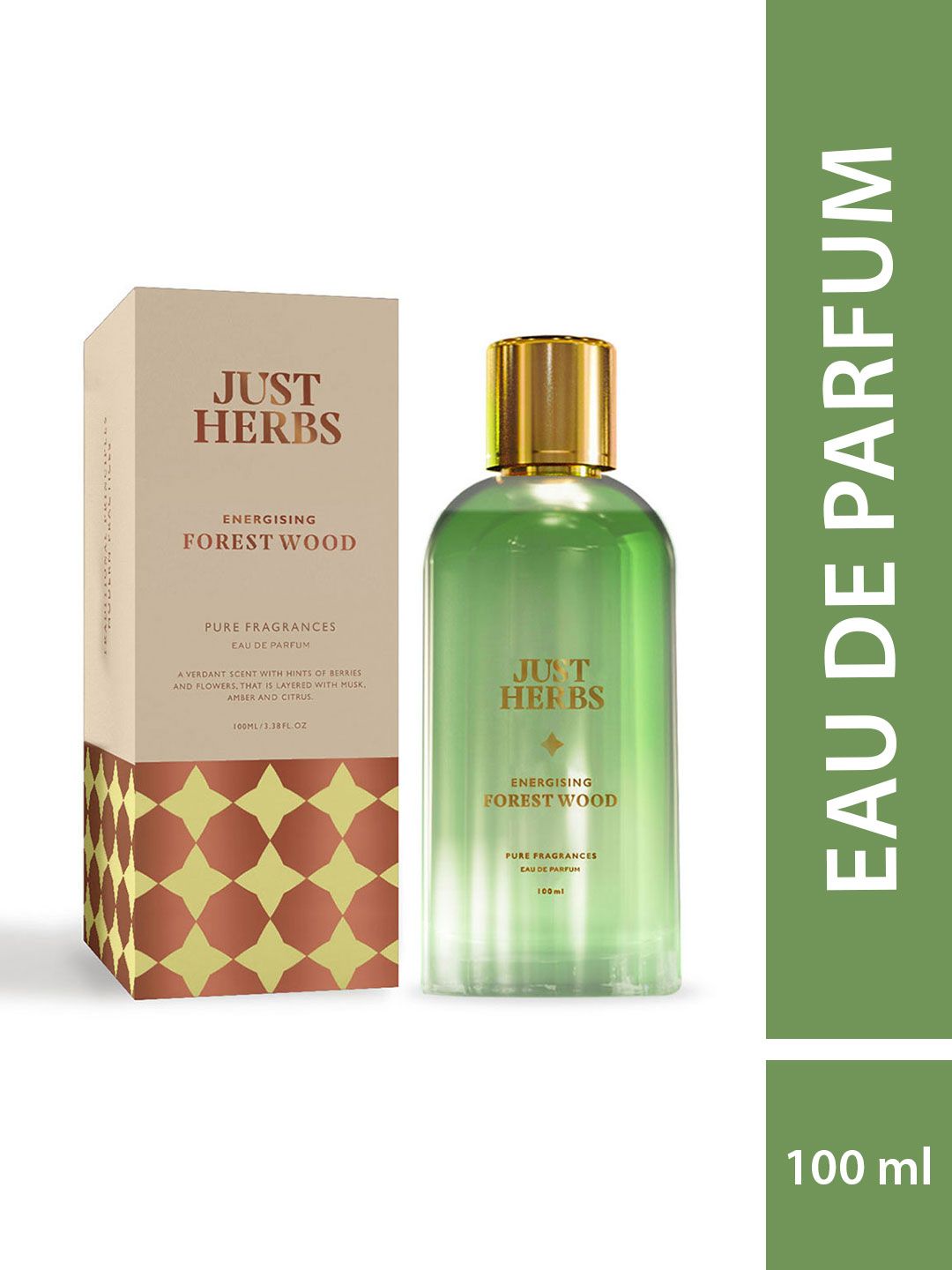 Just Herbs Energizing Forest Wood Longwearing Eau De Parfum - 100 ml