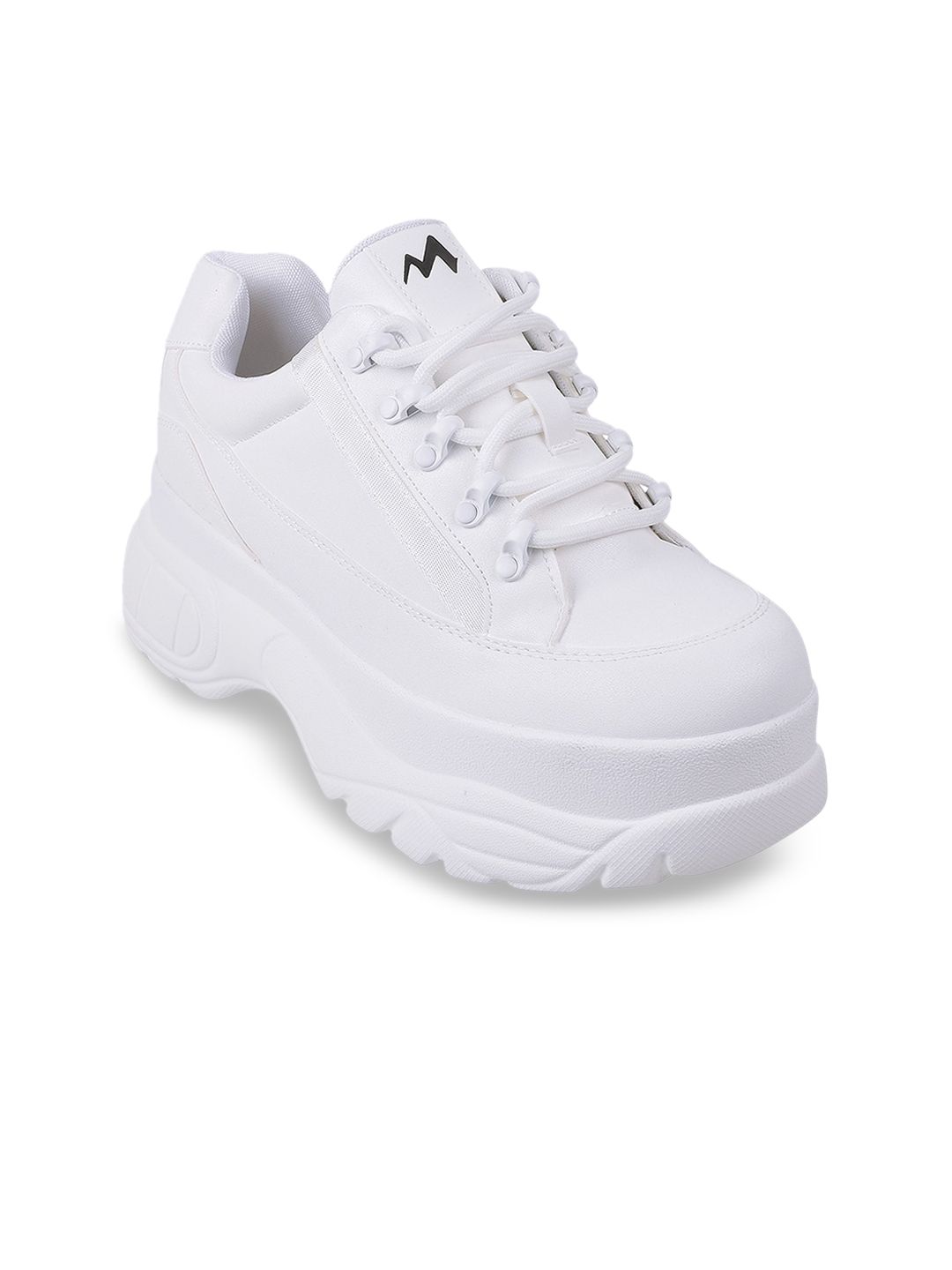 Metro Women White Lace-Ups Sneakers Price in India