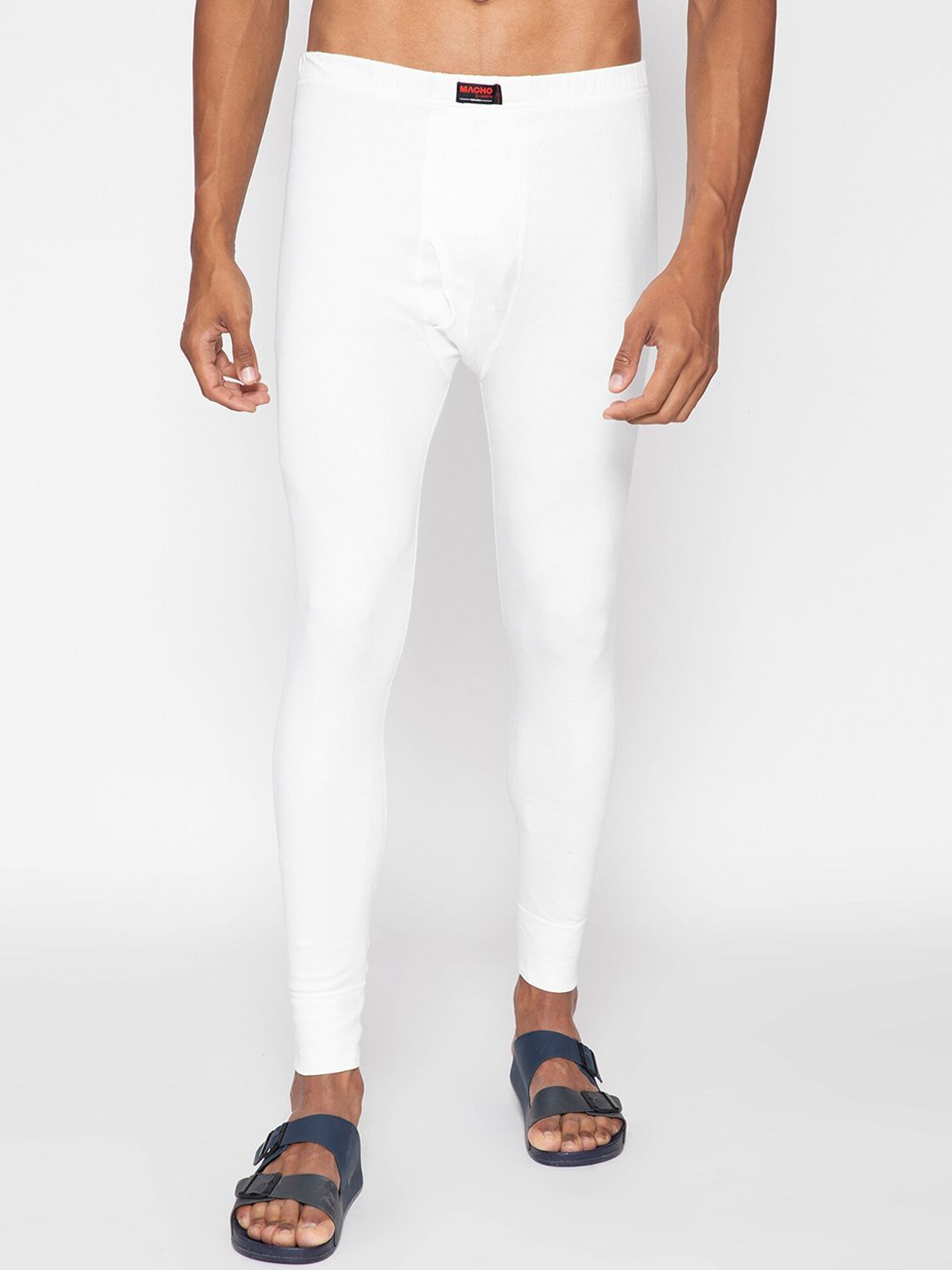 SPORTO Men White Ultima Ultra-Thin Feather-Soft Thermal Bottom