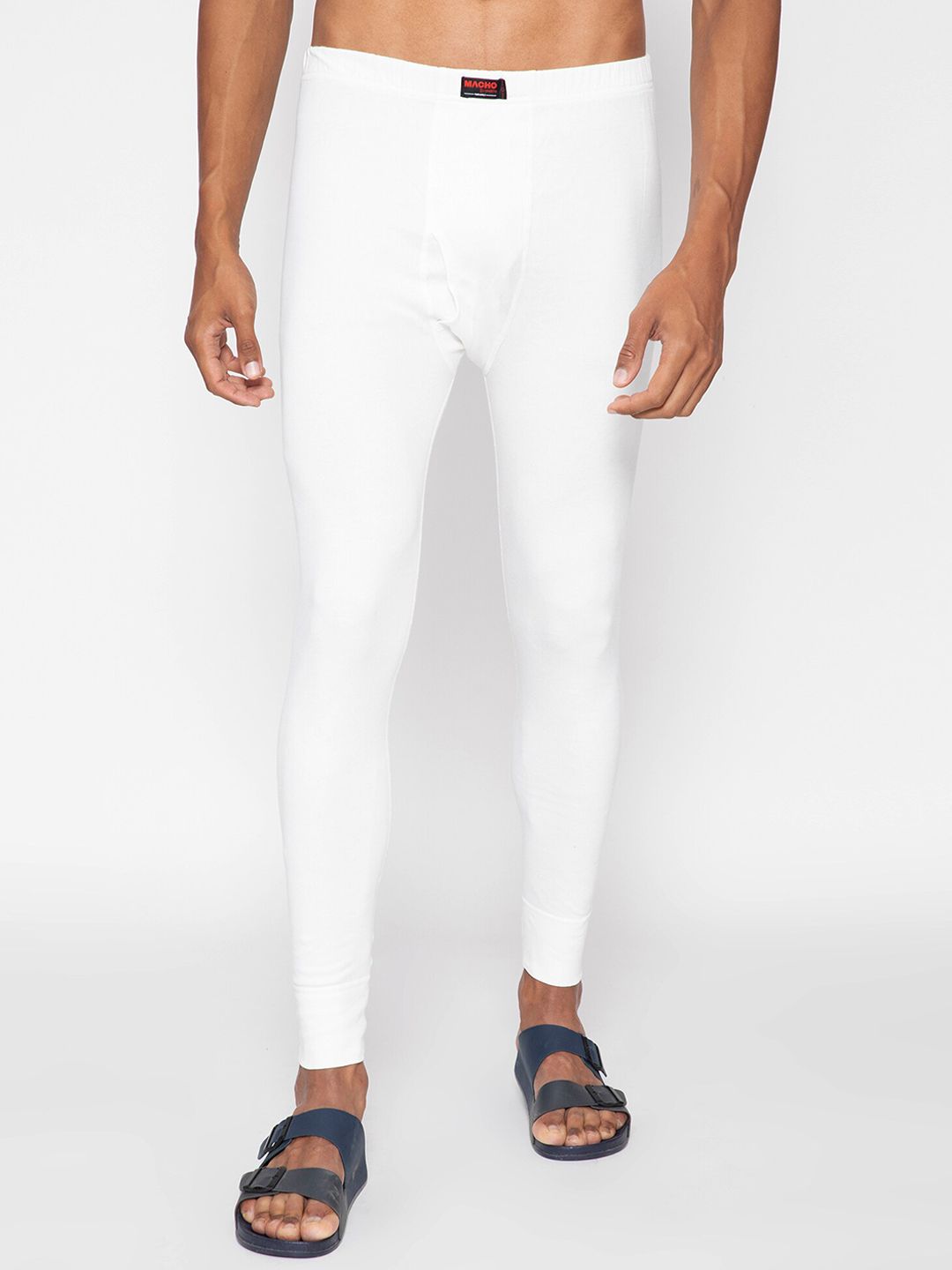SPORTO Men White Ultima Ultra-Thin Feather-Soft Thermal Bottom