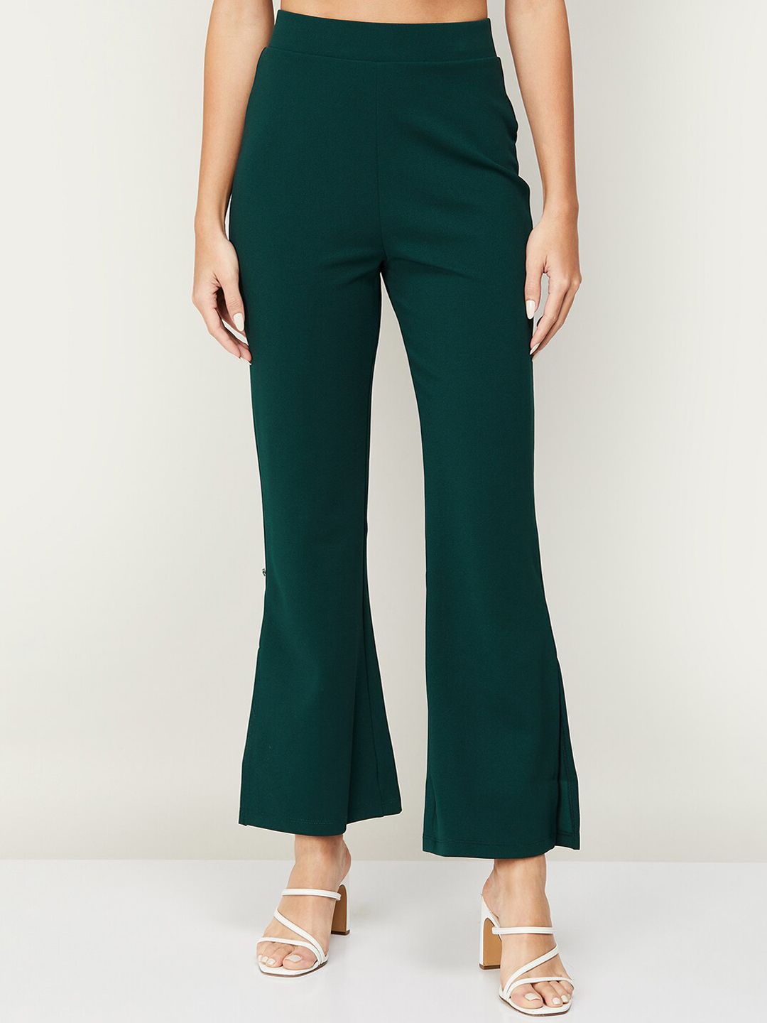 CODE by Lifestyle Women Green Trousers Price in India