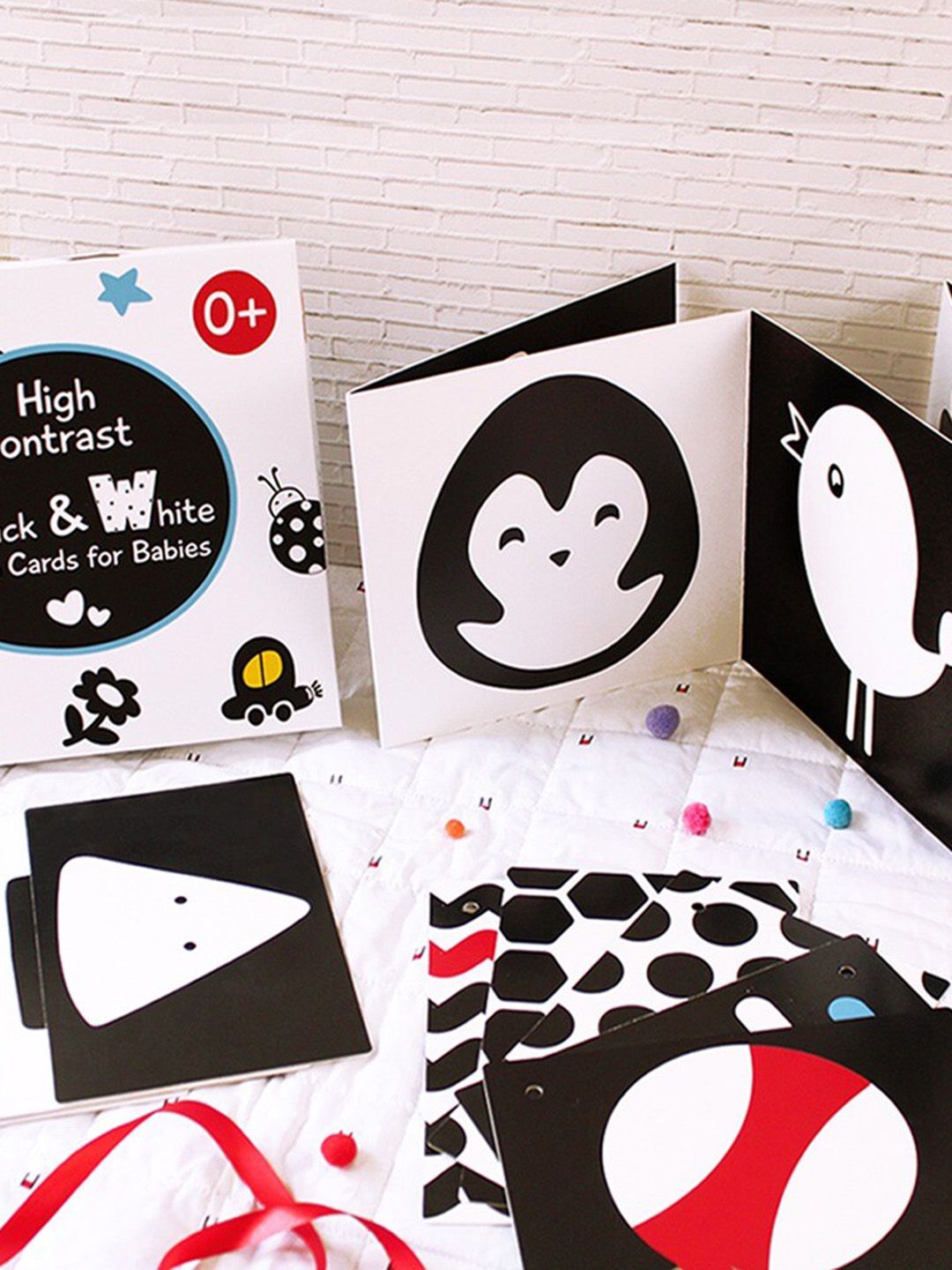 shumee Infant Black & White Printed  High Contrast Black & White Flash Cards